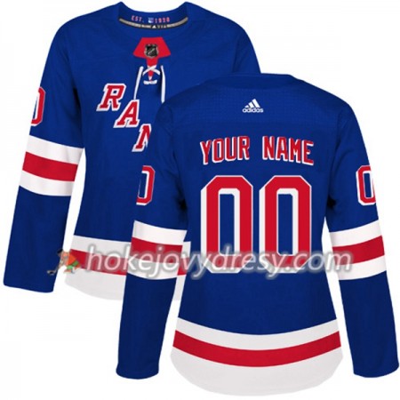 Dámské Hokejový Dres New York Rangers Personalizované Adidas 2017-2018 Modrá Authentic